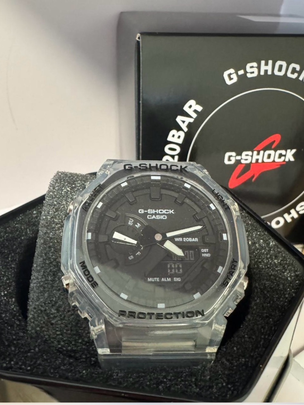 Casio G-Shock Clear with Black Face GA-2100-1A1